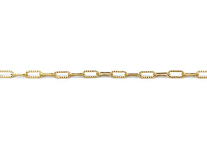 2.5mm Course Line Elongated Cable Chain, 14K Gold Filled, Sku: S2505L