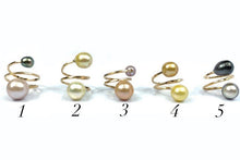 Gorgeous Adjustable 14KGF Edison, Tahitian, and South Sea Pearl Rings, 14K Gold Filled, 14K Gold Fill, Sku: GPR-4