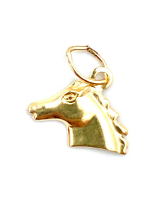 14KGF Horse Head Charm , Sku#1030-C