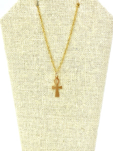 14KGF Cross Charm , Sku#1372-C
