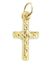 14KGF Cross Charm , Sku#2316-C