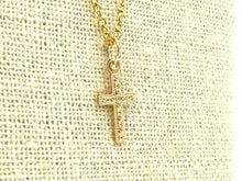 14KGF Cross Charm , Sku#2316-C
