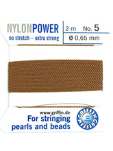 Nylon Power Bead Cord Beige