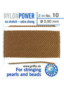 Nylon Power Bead Cord Beige