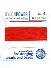 Nylon Power Bead Cord Coral