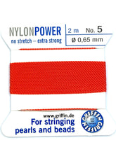 Nylon Power Bead Cord Coral
