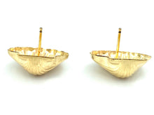 14KGF Seashell Studs , Sku-#T71-1