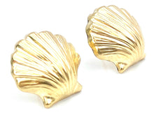 14KGF Seashell Studs , Sku-#T71-1