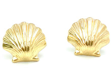 14KGF Seashell Studs , Sku-#T71-1