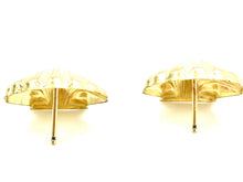 14KGF Seashell Studs , Sku-#T71-1