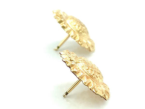 14KGF Sunflower Studs , Sku#1802-4