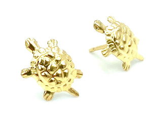 14KGF Turtle Studs , Sku#E45-4