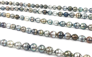 Stunning 7.99 - 9.99 mm Tahitian pearl strands , Tahiti pearls , SKU# 991