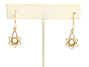 14KGF Open sun with flower charm , Sku#31B