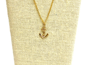 14KGF anchor and snake charm , Sku#1037-C