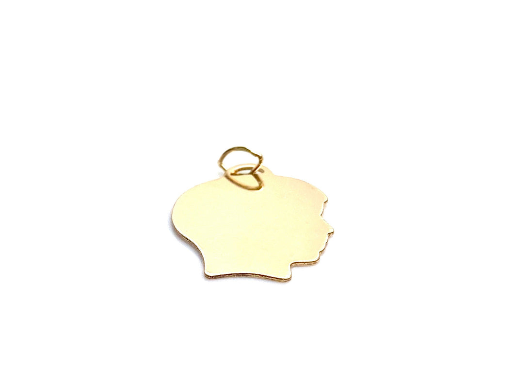 14KGF silhouette charm , sku#2191-C