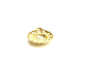 Sunflower Charm with jump ring , Sku#1797-C