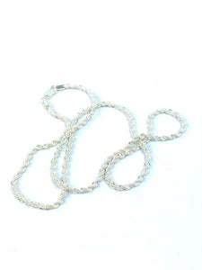 2.5mm Sterling Silver Rope Chain, Sku: S2.5FRLC-18