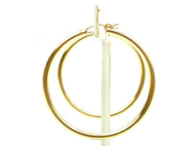 14KGF Hoop earrings , Sku#120 C-Z 4 GF