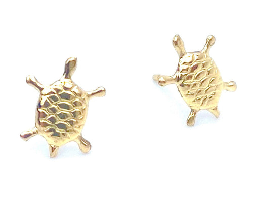 14KGF Turtle Studs , Sku#524-4