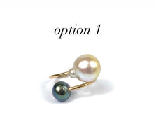 Gorgeous Adjustable 14KGF Edison, Tahitian, and South Sea Pearl Rings, 14K Gold Filled, 14K Gold Fill, Sku GPR-7