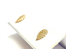 Stunning 14k gold filled leaf stud , sku#41-4