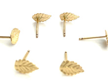 Stunning 14k gold filled leaf stud , sku#41-4