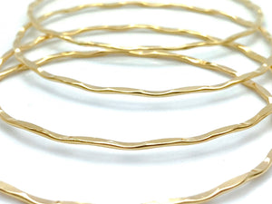 14KGF Hammered Bangles , Sku#67 MM HMM BRC