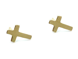 14KGF Cross Studs , Sku#22.020-4