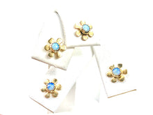 Opal flower stud , 14KGF post , Sterling silver peg , SKU# OPL990FWR