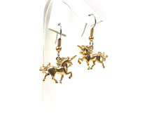 Unicorn dangle drop earrings, 14KGF , sterling silver hook , SKU#UNI998