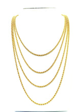 2.5mm French Rope Chain Necklace 16” 18” 20” 22” 24” , 14K Gold Filled