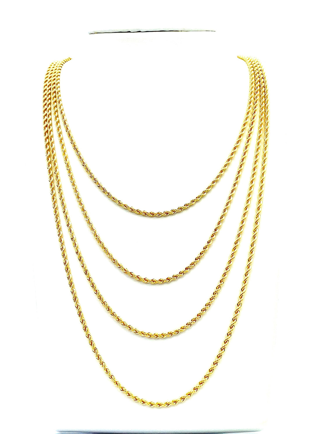 2.5mm French Rope Chain Necklace 16” 18” 20” 22” 24” , 14K Gold Filled