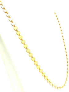 14KGF 4mm Round Bar Chain 18” 20” 22” 24”, Sku#SM957