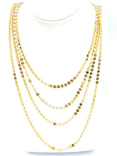 14KGF 4mm Round Bar Chain 18” 20” 22” 24”, Sku#SM957