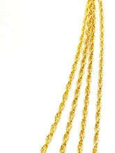 14KGF Double Rope Chain 18” 20” 22” 24” , Sku#15R