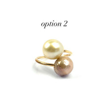 Stunning Adjustable 14KGF Edison, Tahitian, and South Sea Pearl Rings, 14K Gold Filled, 14K Gold Fill, Sku GPR-16