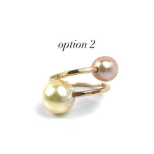Gorgeous Adjustable 14KGF Edison, Tahitian, and South Sea Pearl Rings, 14K Gold Filled, 14K Gold Fill, Sku GPR-17