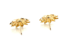 14KGF flower studs , Sku#T99-1