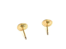 14KGF flower stud earrings , Sku#704-4