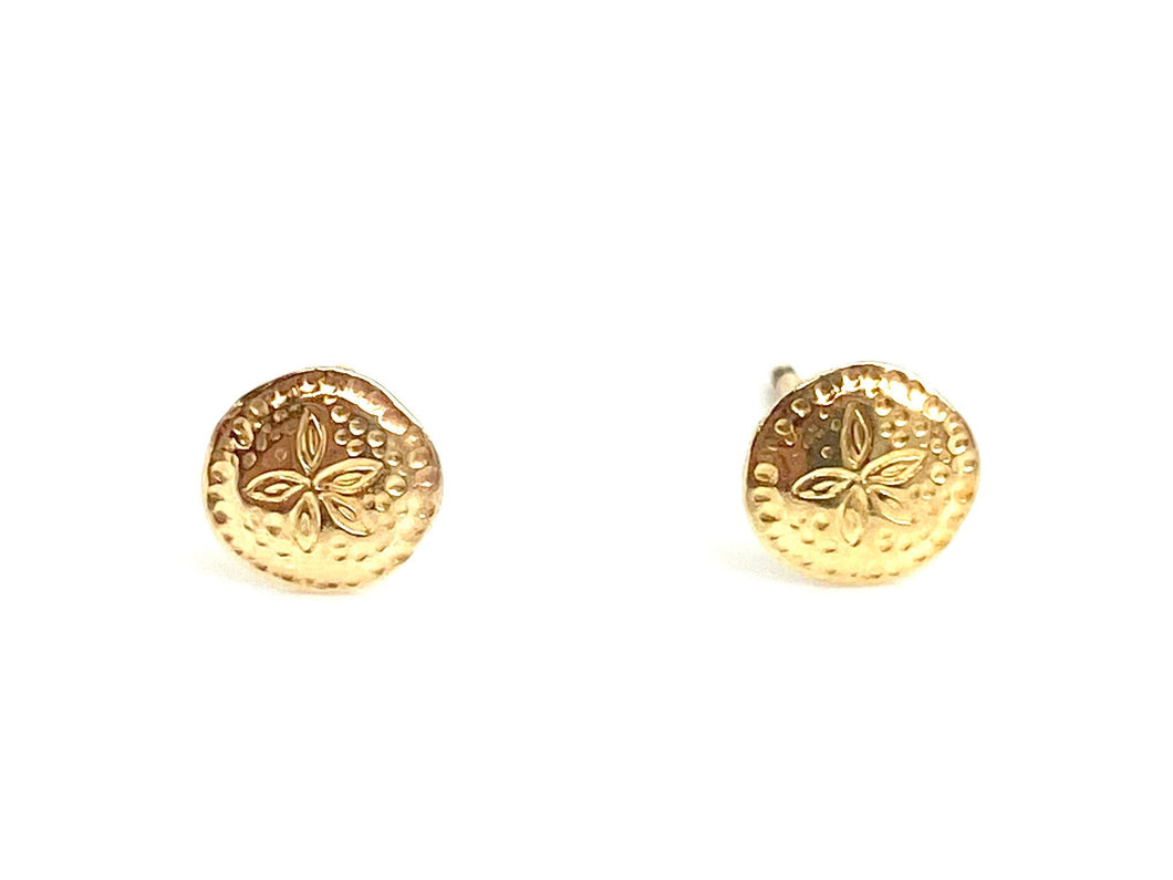 14KGF flower stud earrings , Sku#704-4