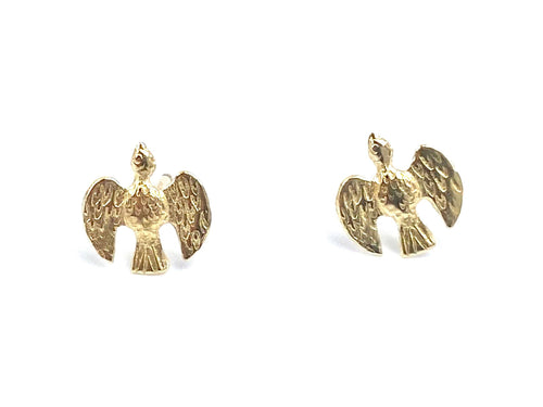 14KGF Bird Studs , Sku#117-4