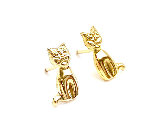 14KGF Cat Studs , Sku#1738-4