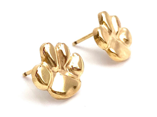 14KGF Paw Studs , Sku#1023-4