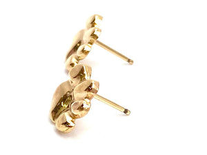 14KGF Paw Studs , Sku#1023-4