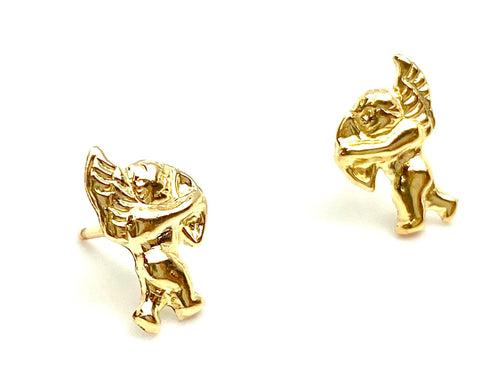 14KGF Cupid Studs , Sku#1774-4