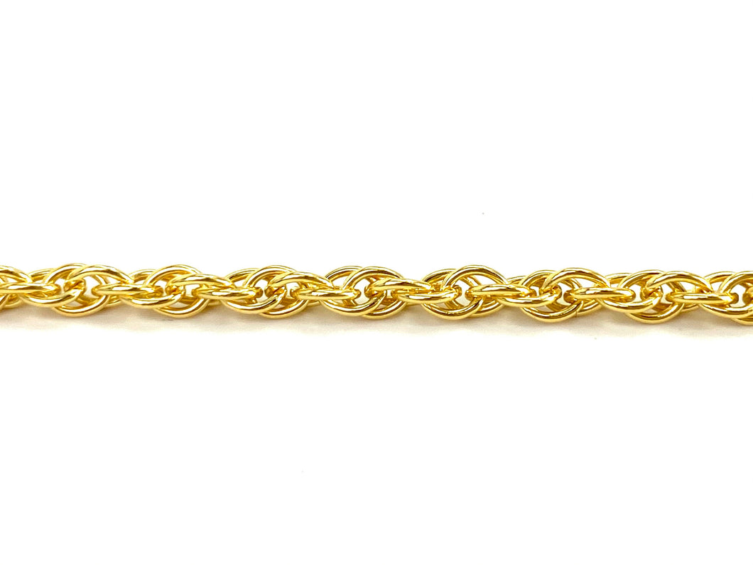 14KGF 2mm Rope Chain, 14KGF, 14K Gold Filled, 14K Gold Fill, 14K Gold, Sku: 25R