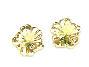 14KGF Flower Studs , Sku#E81-4