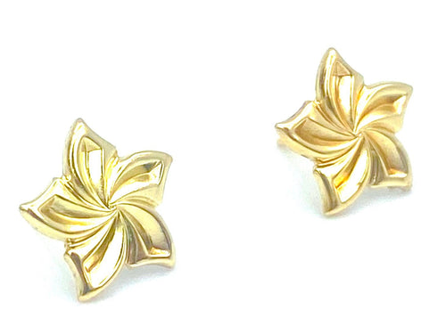 14KGF Flower Studs , Sku#E8-4