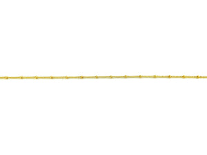 14KGF 1.0mm Satellite Cable Chain Satellite With 2.0mm Bead, 14KGF, 14K Gold Filled, 14K Gold Fill, 14K Gold, Sku: S1428MC38